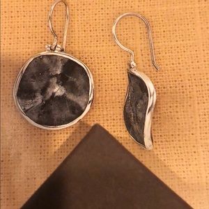 Artistic Feldspar and Sterling Silver Earrings